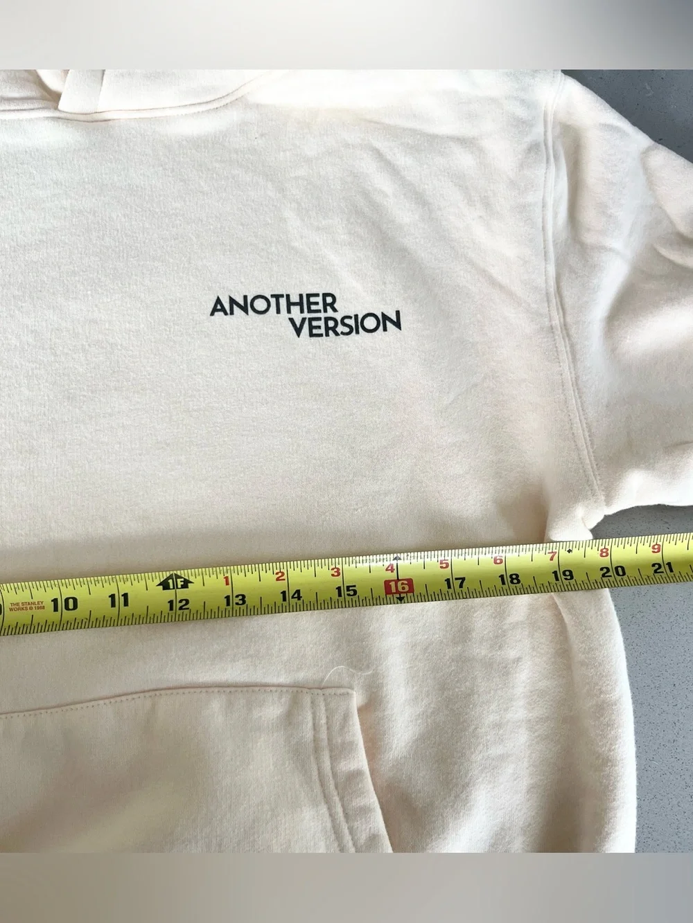 Another Version Matching Tracksuit Lounge Set Cream Beige Hoodie Sweatpants SZ S